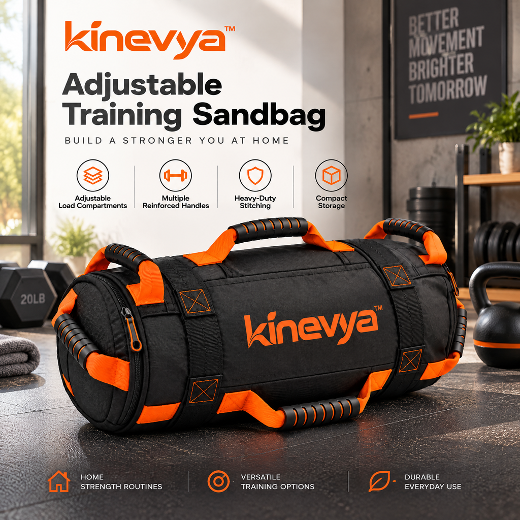Kinevya™ Adjustable Training Sandbag with Reinforced Handles & Internal Load Compartments