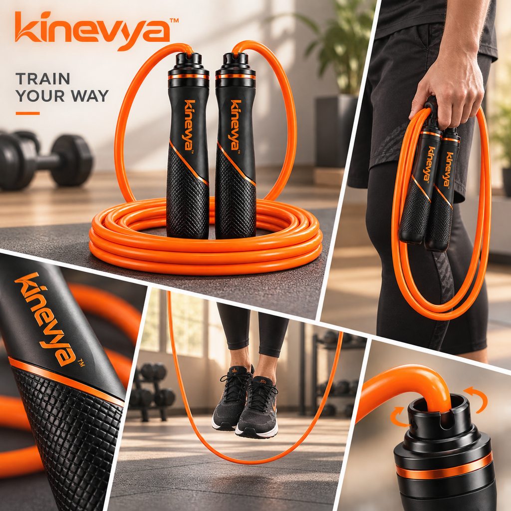 Kinevya™ Adjustable Weighted Jump Rope System with Reinforced Handles for Everyday Home Training