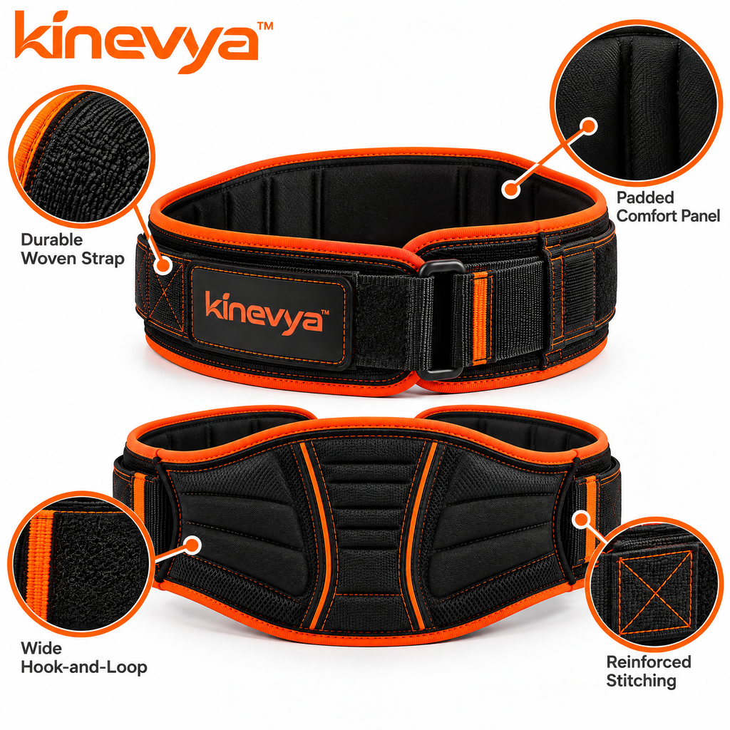 Kinevya™ Adjustable Padded Training Belt with Wide Comfort Panel