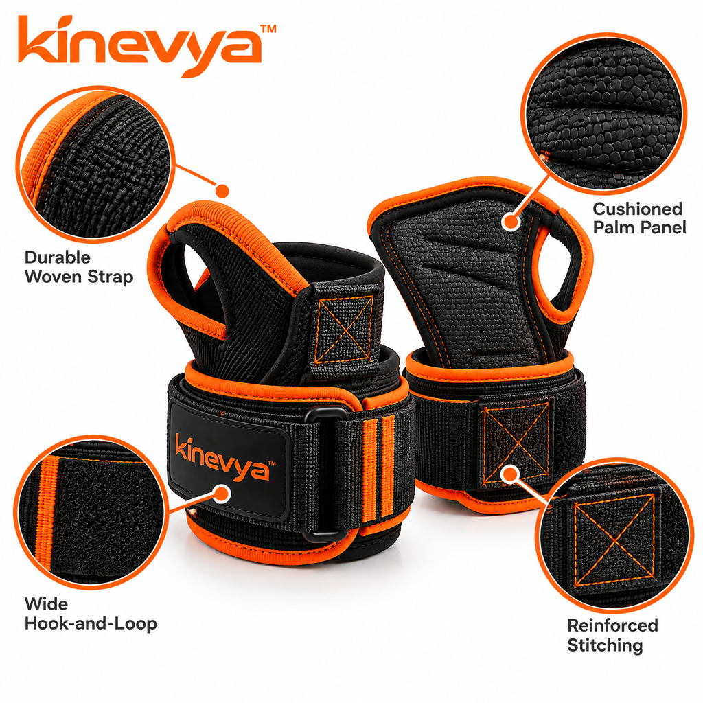 Kinevya™ Adjustable Wrist Support Wrap Set with Cushioned Palm Contact Panels