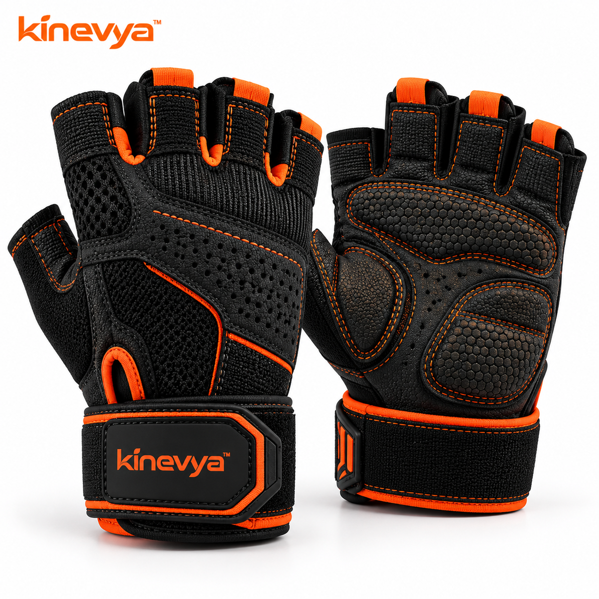 Kinevya™ Padded Training Gloves with Reinforced Palm Grip Panels