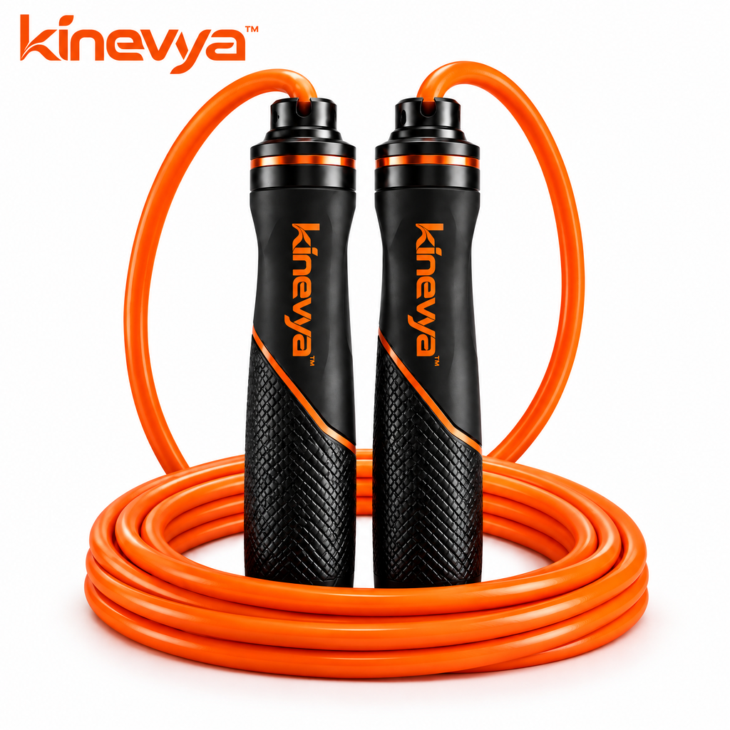 Kinevya™ Adjustable Weighted Jump Rope System with Reinforced Handles for Everyday Home Training