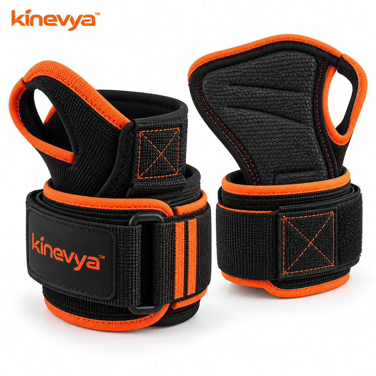 Kinevya™ Adjustable Wrist Support Wrap Set with Cushioned Palm Contact Panels
