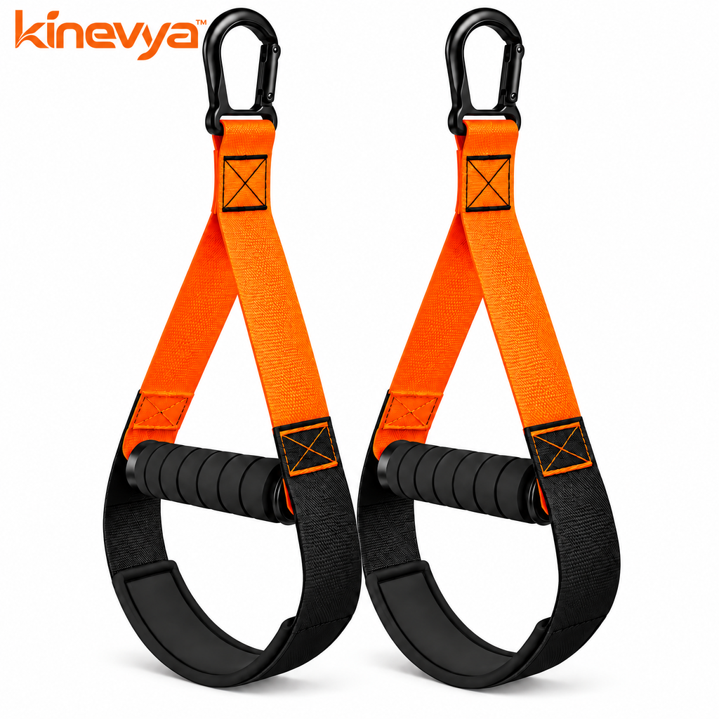 Kinevya™ Padded Hanging Exercise Support Strap Set with Comfort Grip Handles