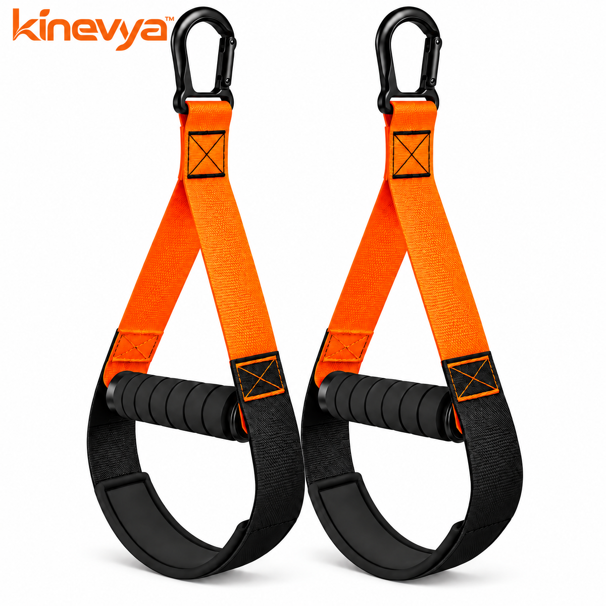 Kinevya™ Padded Hanging Exercise Support Strap Set with Comfort Grip Handles